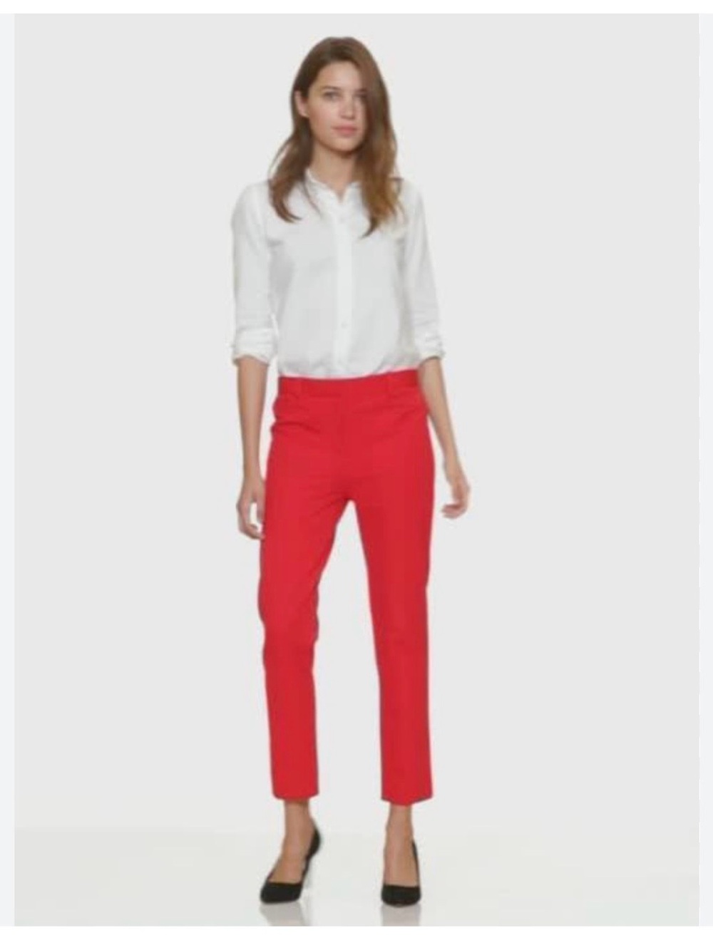 Gap red low waisted retro cropped trousers work pants size 0